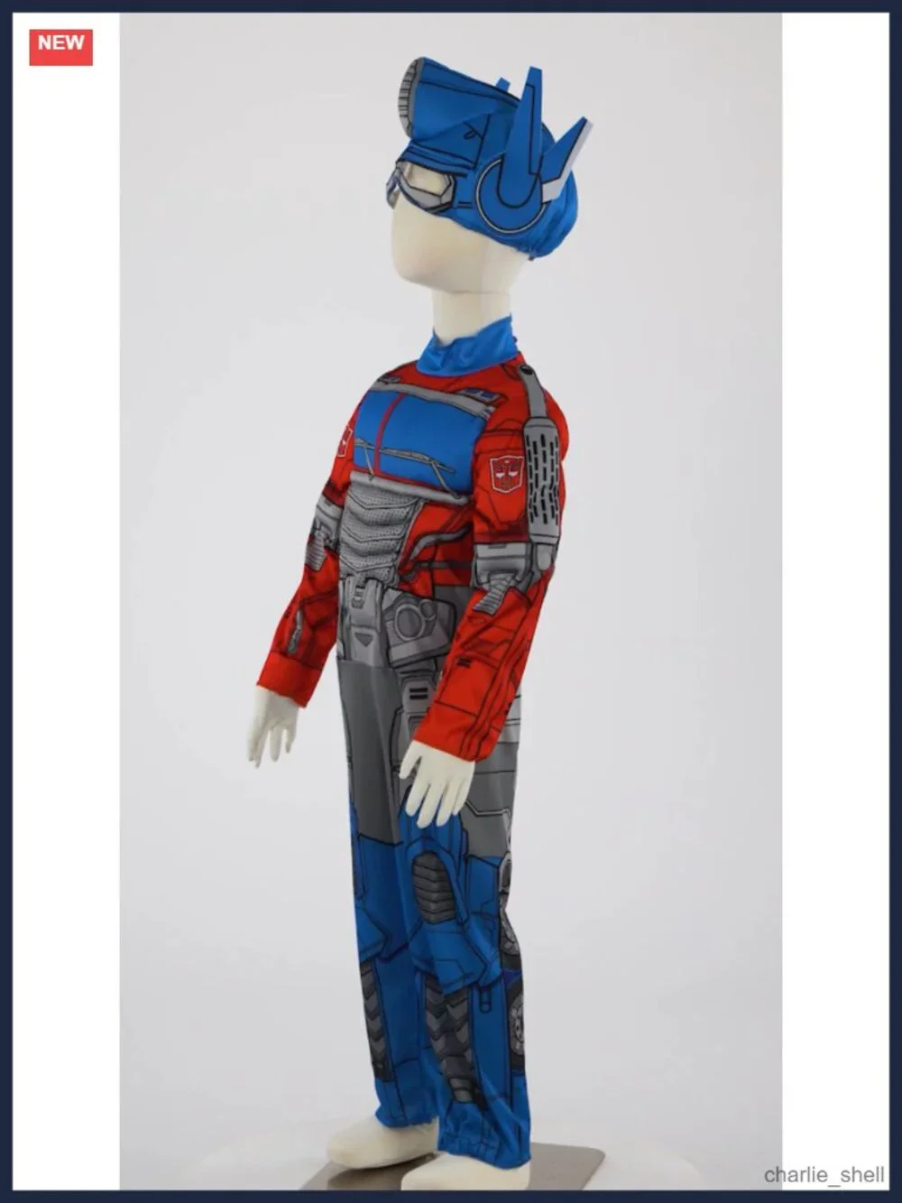 Toddler Boys Muscle Optimus Prime Costume Padded Jumpsuit